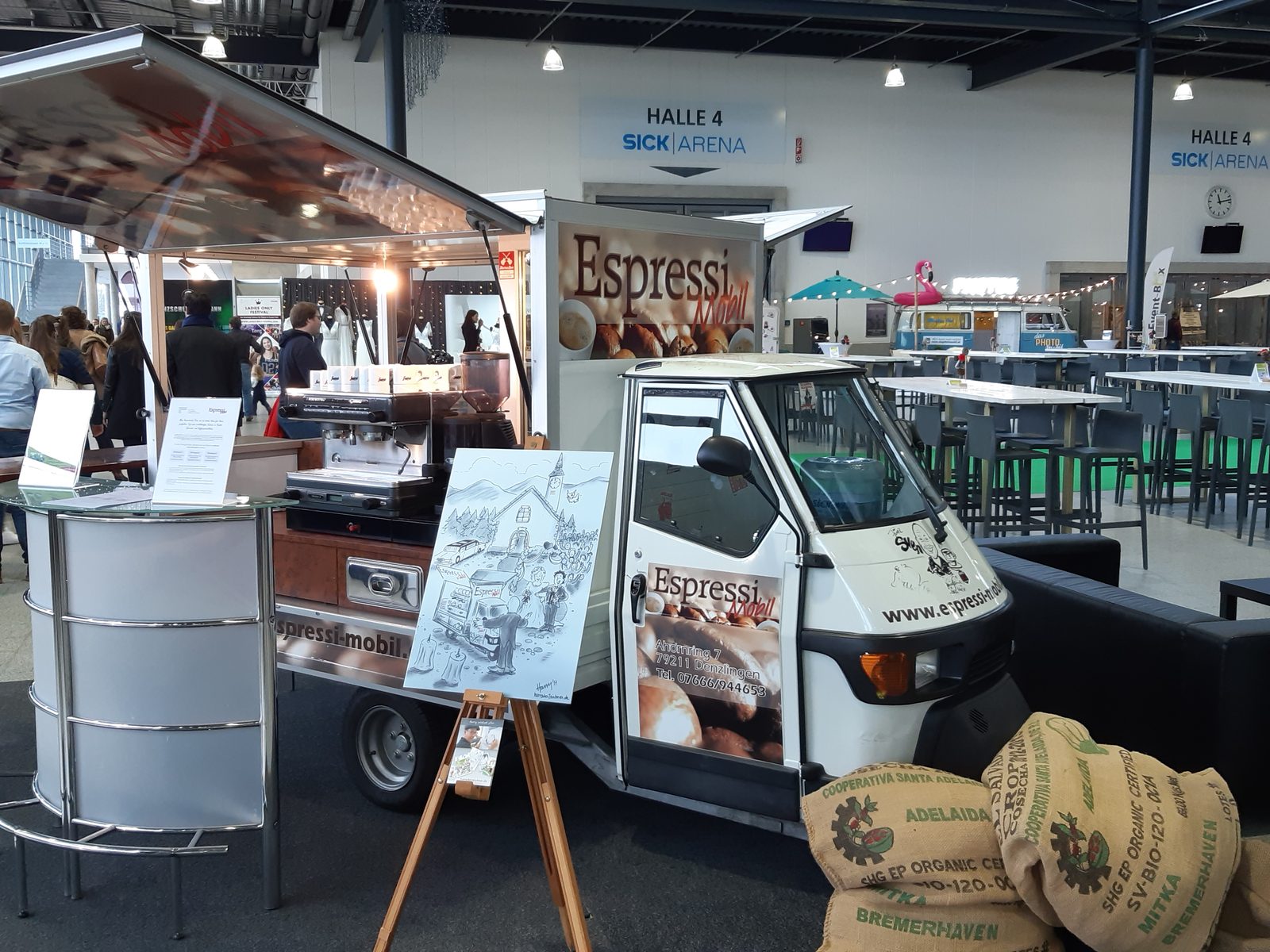 Mobile Espresso-Bar auf Messe