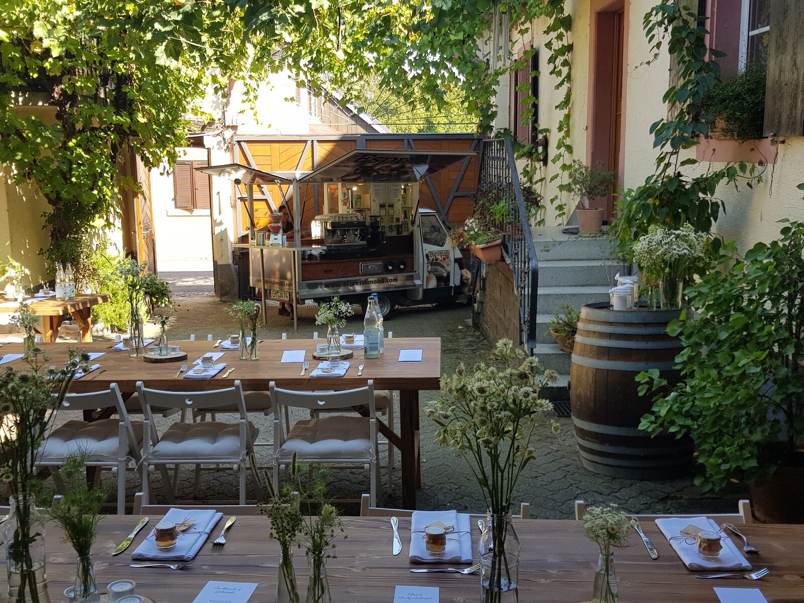 Rustikales Gartenambiente